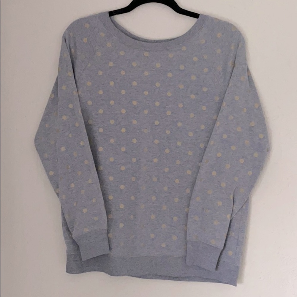 Grey And Gold Polka Dot Sweater